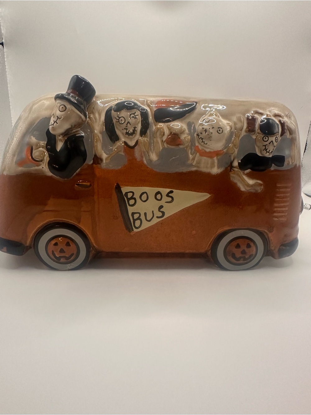 RETIRED Yankee Candle Boney Bunch Boos Bus Halloween Tealight Holder 2016 VW Van